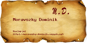Moravszky Dominik névjegykártya